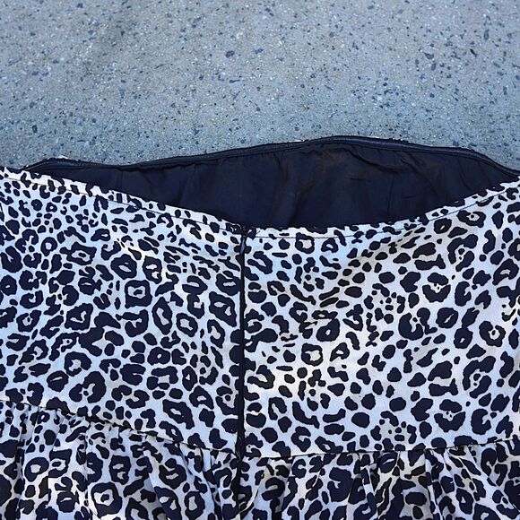 PrettyLittleThing Leopard Off Shoulder Maxi Dress w/ Thigh Slit | Size 12 - Picture 12 of 16